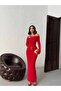 Madonna Collar Waist Accessory Detailed Long Dress - 2
