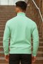Herren Winter Basic Langarm-Pullover in Mintgrün - 5