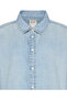 Cropped Ls Shirt Brighton Blue Women's Blue Denim Shirt - 3