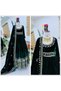 Green Velvet Gown & Dupatta Set - HRT5701 | Green - 3
