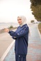 Women's Chic Modest Tracksuit Set with Zipper & Top-Bottom Set - 5