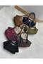 Women's Suede Belt Detail Hand and Shoulder Bag Burgundy - 2