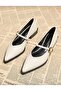 Women's Gold Buckled Leather Dyed High-Heeled Shoes 4 cm - 5