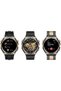 Round Smart Watch with 3 Pair Strap with Wireless Charger for Mens and Boys (RW 70 Black a