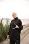 Women's Chic Modest Tracksuit Set with Zipper & Top-Bottom Set - 5