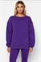 Women's Crew Neck Low Sleeve Oversized Thick Knitted Sweatshirt Functional Durable Aesthetic - 5