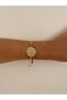 Flower of Life Evil Eye Italian Gold Steel Bracelet
