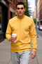 Men's Crew Neck Standard Sleeve Regular Fit Fleece Sweatshirt Functional Durable Sports