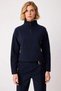 Women's Mock Neck Low Arm Zippered Regular Fit Knitted Sweatshirt Functional Durable Stylish - 5