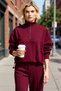 Women's High Collar Standard Sleeve Brushed Scuba Sweatshirt Functional Durable Quality Stylish