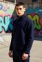 Men's Mock Neck Zippered Standard Sleeve Fleece Sweatshirt Functional Durable Quality Sports - 3