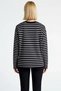 Women's Crew Neck Low Sleeve Striped Knitted Wide Cut Sweatshirt Functional Durable Stylish - 6