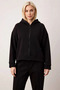 Women's Hooded Low Arm Oversized Crop Sweatshirt Functional Durable Quality Comfortable - 5