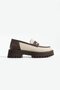 Women's High Sole Casual Loafer Vela - Beige and Brown - 3