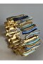Blue Gold Color Elastic Bracelet - 3