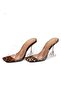 Nude Transparent Women's Transparent Heeled Shoes - 2