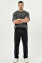 Men's Black Baggy Oversized Relaxed Fit 4 Season Sweatpants Wide Leg 2 Thread Full Fit - 3