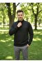 Unisex Relax Fit Comfortable Cut Cotton Fleece Inside 3 Thread Half Zipper Di Mock Neck Weatshirt - 2