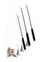 Adjustable Length Elastic Fun Plush Cat Play Fishing Rod with Telescopic Feather and Bell 1 Piece - 3