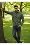 Unisex Relax Fit Comfortable Cut Cotton Fleece Inside 3 Thread Half Zipper Di Mock Neck Weatshirt - 3
