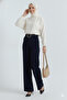 Women's Belted Palazzo Scuba Pants - 4