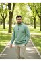 Unisex Relax Fit Comfortable Cut Cotton Fleece Inside 3 Thread Half Zipper Di Mock Neck Weatshirt - 2