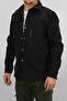 قميص رجالي أسود ضيق ذو قصة ضيقة من قماش سوفتشيل - 4