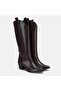 Large Size Women's Boots 41-42-43-44- Brown Leather - 3