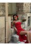 Lycra Imported Lace Strapless Dress (Shorts and Crop Top Are Also Included in the Package) - 4