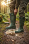 Eva Men's Waterproof Tall Rain Boots – Removable Sock Liner – Camouflage Detail - 3