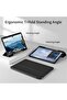 Case for Samsung Galaxy Tab S8/S7 (11 Inch) with S Pen Holder, Tri-Fold Folio Stand, Black - 6