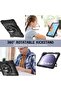 Case for Samsung Galaxy Tab A9+ Plus 11 Inch 2024 with 360° Swivel Handle Strap, Black - 4