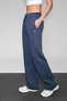 Clayt Women's Relaxed Navy Blue Sweatpants with Fleece and Soft Fabric, Double Pockets and Print Detail - 6