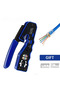أداة العقص RJ45 تمر عبر أداة العقص لـ Cat6a Cat6 Cat5 8P8C موصل معياري Ethernet A...