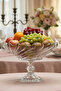 Glass Fruit Bowl, Sugar Bowl and Serving Bowl – High Quality Decorative Fruit Bowl with Stand (2L, 30 cm Height)
