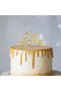 9pcs Gold 3PCS/6PCS/9PCS Gold Acrylic Birthday Cake Toppers - Premium Happy Birthday Cake Decoration - 3