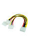 20cm 4pin IDE Power Supply Cable Splitter 4Pin Molex Male to 3 Port IDE Female Cables Power Splitter