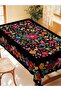 Rectangle-152X305Cm 1 Piece, Vibrant Mexican Style Colorfulful Flower Tablecloth + 4 Pieces of Self- - 7