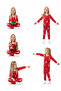Unisex Red Reindeer Glow Christmas Pajama Set - 4