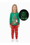 Unisex Green Santa Sleigh Glow Christmas Pajamas