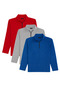 Unisex 3-Pack Blue-Grey-Red Standard Fit Cold-Resistant Fleece Sweatshirt