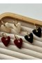 Gold Color Heart Hoop Earrings - 4