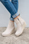 Women's Wedge Heeled Elastic Zippered Daily Boots Florea - 3