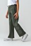 3 Thread Floral Embroidered Girls' Sweatpants - 3