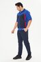 Men's Micropoly Fabric Short Sleeve Tracksuit Set Cobalt 919-Sa - 5