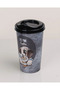 4 Coffee Cups - Patterned with Lids 400ml - 3
