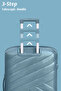 Hard Shell Unbreakable Glossy PP 20 Inch(7-10kg) Luggage, Lightweight, Combination Lock, Suitcase - 6