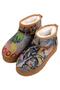 Women's vegan leather multi-colored ankle boots - live and save design - 3
