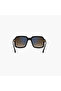 56MM Black Brown Green Antireflex Square Sunglasses - 5