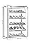 5 Layer Stylish Shoe Organizer Rack for Entryway Hallway Storage Furniture with 5 Open - 3